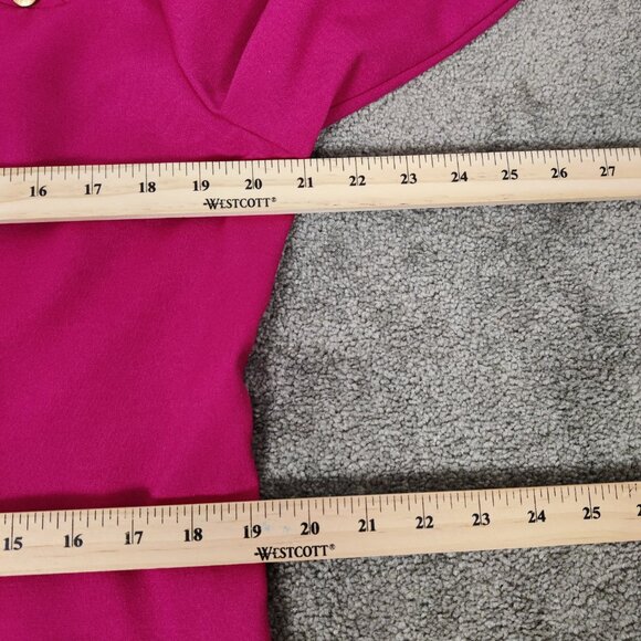 Nancy G Women's Midi Dress Size 15 / 16 Pink Barbiecore Business Casual Office - Picture 8 of 10